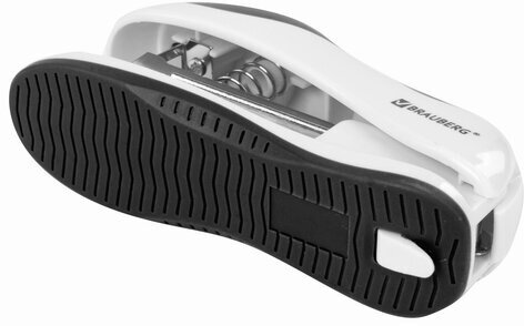 Степлер №10 BRAUBERG "JET", до 15 листов, эргономичный, бело-черный, 228581