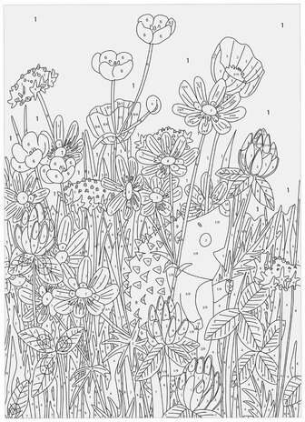 Раскраска по номерам А4, ЮНЛАНДИЯ "ЕЖИК", С ЦВЕТНЫМИ КАРАНДАШАМИ, на картоне, 661608