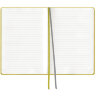 Блокнот А5 (148x213 мм), BRAUBERG "Tweed", 112 л., гибкий, под ткань, линия, желтый, 110967