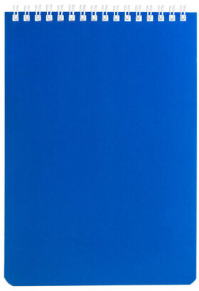 Блокнот А5 (146х205 мм) 60 л., гребень, перфорация на отрыв, лакированный, BRAUBERG, Синий, 111274