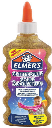 Клей для слаймов канцелярский с блестками ELMERS &quot;Glitter Glue&quot;, 177 мл, золотой, 2077251