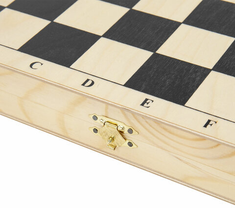 Шахматы классические обиходные, деревянные, лакированные, доска 29х29 см, ЗОЛОТАЯ СКАЗКА, 664669