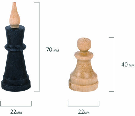 Шахматы классические обиходные, деревянные, лакированные, доска 29х29 см, ЗОЛОТАЯ СКАЗКА, 664669