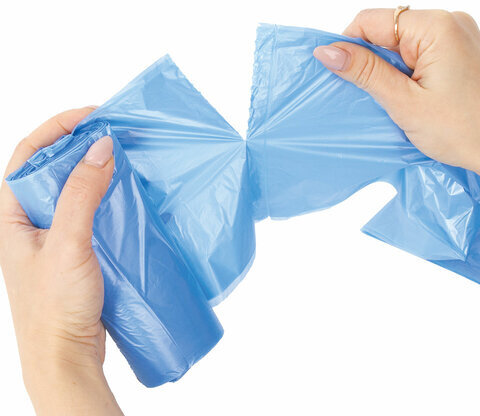 Мешки для мусора 30 л синие в рулоне 30 шт. прочные, ПНД 10 мкм, 50х60 см, LAIMA, 601378