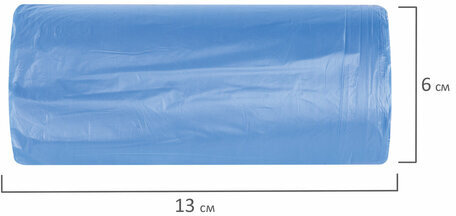 Мешки для мусора 30 л синие в рулоне 30 шт. прочные, ПНД 10 мкм, 50х60 см, LAIMA, 601378