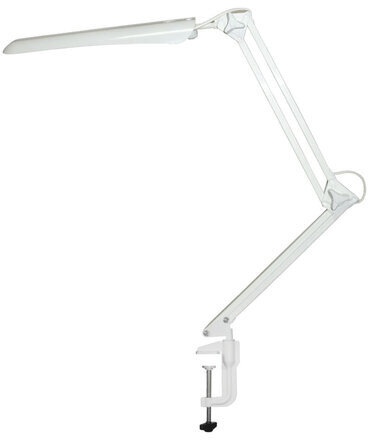 Настольная лампа светильник Гермес на струбцине, СВЕТОДИОДНАЯ, 8 Вт, белый