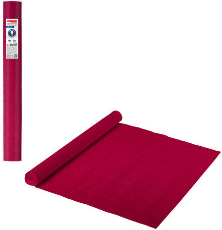 Бумага гофрированная/креповая (ИТАЛИЯ) 180 г/м2, 50х250 см, вишневая (586), BRAUBERG FIORE, 112605