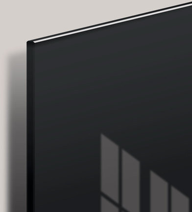 Доска магнитно-маркерная стеклянная 60х90 см, 3 магнита, ЧЕРНАЯ, BRAUBERG, 236748