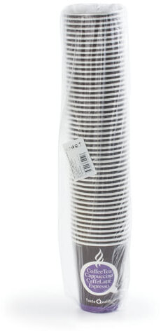 Одноразовые стаканы 300 мл, КОМПЛЕКТ 50 шт., бумажные однослойные, "Taste Quality", холодное/горячее, ФОРМАЦИЯ, HB90-430-0058-50