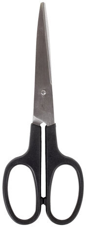 Ножницы BRAUBERG "Standard" 160 мм, черные, классической формы, 2-х сторонняя заточка, 237095