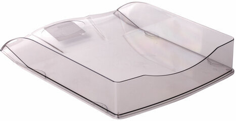 Лоток горизонтальный для бумаг BRAUBERG "Delta", A4 (340х270х60 мм), тонированный серый, 237265.