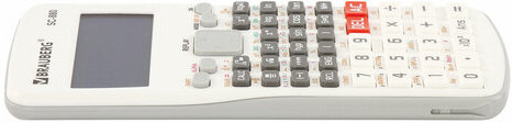 Калькулятор инженерный двухстрочный BRAUBERG SC-880-N, 417 функций, 10+2 разрядов, батарея, БЕЛЫЙ, 250526