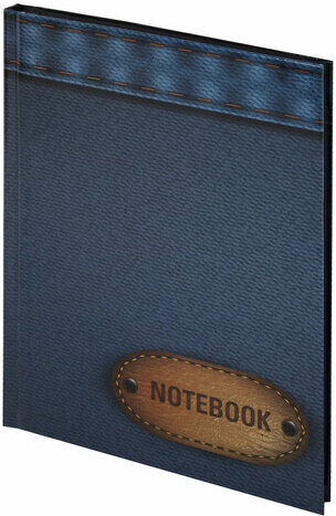 Блокнот МАЛЫЙ ФОРМАТ 110х147 мм А6, 80 л., твердый переплет, ламинированная обложка, клетка, STAFF, "Джинса", 120952