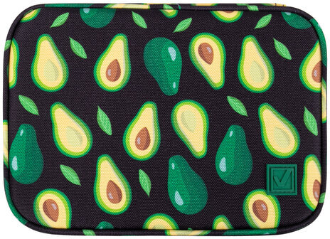 Пенал-косметичка BRAUBERG БОЛЬШОЙ, 1 отделение, 1 откидная планка, ткань, 21x15x6 см, "Avocado", 270706