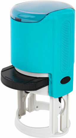 Оснастка для печатей оттиск D=42 мм, синий, TRODAT IDEAL 46042, корпус БИРЮЗОВЫЙ, крышка, подушка,198959