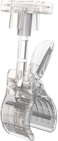 Держатели-прищепки для рамок POS универсальные, КОМПЛЕКТ 10 шт., CLAMP-T, пластиковые, прозрачные, 102186-00