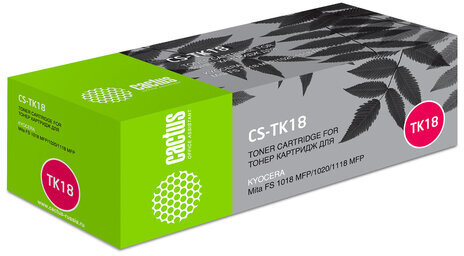Тонер-картридж CACTUS (CS-TK18) для KYOCERA FS-1020/1018/1118, ресурс 7200 стр.