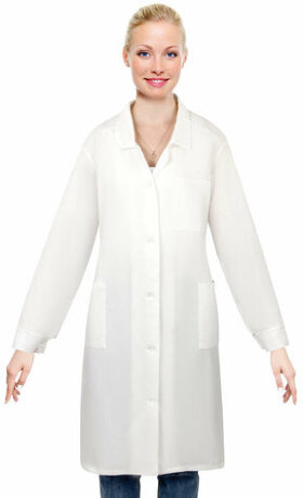 Халат рабочий женский белый, бязь, размер 44-46, рост 170-176, плотность ткани 142 г/м2, 610711