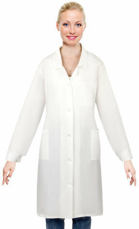 Халат рабочий женский белый, бязь, размер 44-46, рост 170-176, плотность ткани 142 г/м2, 610711