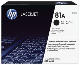 Картридж лазерный HP (CF281A) LaserJet M604n/M604dn/M605/M606/M630, №81A, оригинальный, ресурс 10500 страниц