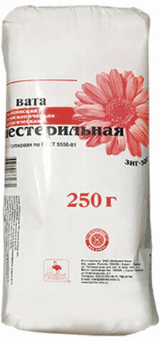 Вата хирургическая нестерильная НИКА ЗИГ-ЗАГ, 250 гр