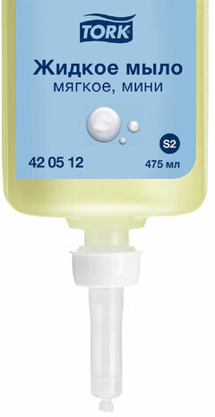 Картридж с жидким мылом одноразовый TORK (Система S2) Advanced, 0,475 л, мягкое, 420512