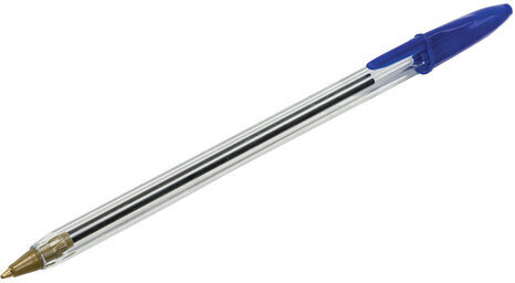 Ручки шариковые STAFF "Basic Budget BP-04", НАБОР 4 штуки, СИНИЕ, линия письма 0,5 мм, 143873