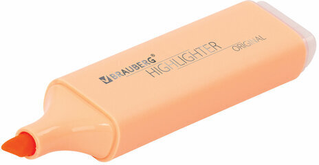 Текстовыделитель BRAUBERG "ORIGINAL PASTEL", ПЕРСИКОВЫЙ, линия 1-5 мм, 151696