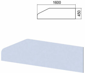 Экран-перегородка к столам "Арго", шириной 1600 мм, серый