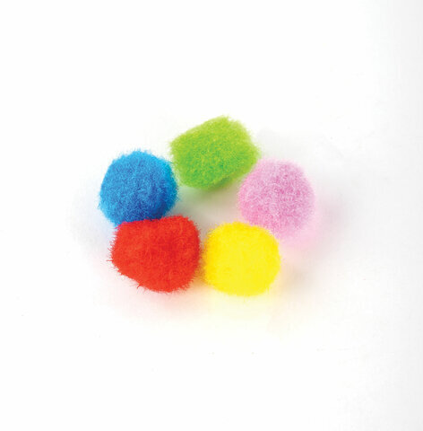 Помпоны для творчества, 5 цветов, 15 мм, 50 шт., ОСТРОВ СОКРОВИЩ, 661426