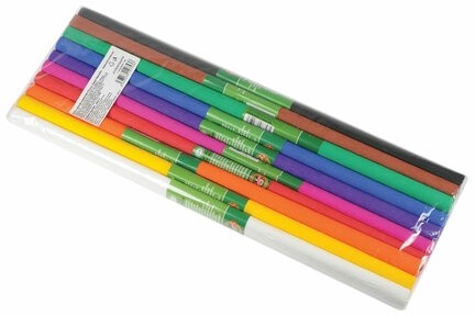 Бумага креповая KOH-I-NOOR, 50х200 см, 10 рулонов, классические цвета, 9755, 9755037002PM