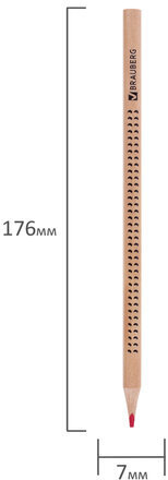 Карандаши цветные BRAUBERG "ЦВЕТЫ", 24 цвета, трехгранные заточенные, лакированное дерево, 181368