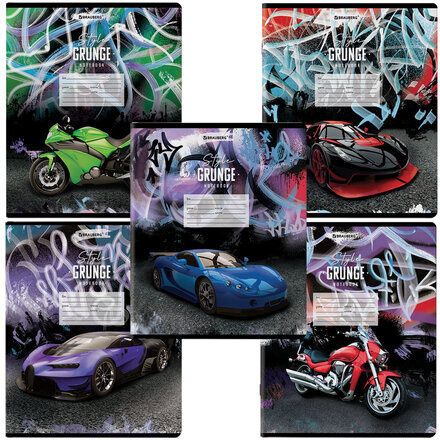 Тетради 18 л. КОМПЛЕКТ 10 шт. BRAUBERG, клетка, обложка картон, DRIVE, 106669