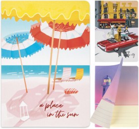 Тетради 40 л. в линию обложка SoftTouch, НАБОР 3 шт., бежевая бумага 70 г/м2, сшивка, А5 (147х210 мм), ПУТЕШЕСТВИЕ, BRAUBERG, 403799