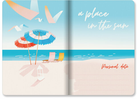 Тетради 40 л. в линию обложка SoftTouch, НАБОР 3 шт., бежевая бумага 70 г/м2, сшивка, А5 (147х210 мм), ПУТЕШЕСТВИЕ, BRAUBERG, 403799