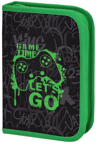 Пенал BRAUBERG, 1 отделение, 2 откидные планки, полиэстер, 21х14 см, "Game time", 272321