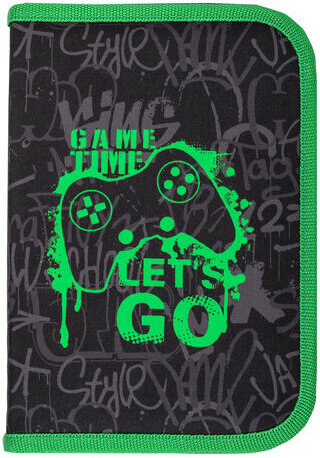 Пенал BRAUBERG, 1 отделение, 2 откидные планки, полиэстер, 21х14 см, "Game time", 272321