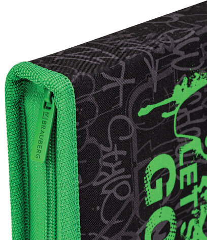 Пенал BRAUBERG, 1 отделение, 2 откидные планки, полиэстер, 21х14 см, "Game time", 272321