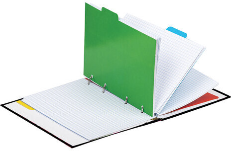 Тетрадь на кольцах А5 175х215 мм, 120 л., твердый картон, с разделителями, BRAUBERG, "Credo", 404088