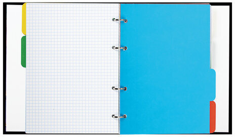 Тетрадь на кольцах А5 175х215 мм, 120 л., твердый картон, с разделителями, BRAUBERG, "Credo", 404088