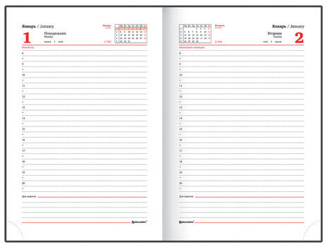 Ежедневник датированный 2024 А5 138x213 мм BRAUBERG "Senator", под кожу, зеленый, 114885