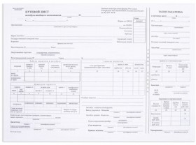Бланк, офсет, &quot;Путевой лист автобуса не общего пользования&quot;, А4 (198х275 мм), СПАЙКА 100 шт., STAFF, 130272