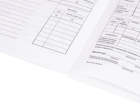 Бланк, офсет, "Путевой лист автобуса не общего пользования", А4 (198х275 мм), СПАЙКА 100 шт., STAFF, 130272