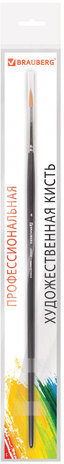 Кисть художественная проф. BRAUBERG ART CLASSIC, синтетика жесткая, круглая, № 4, длинная ручка, 200659