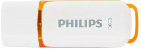 Флеш-диск 128 GB PHILIPS SNOW, разъем USB 2.0, желтый, FM12FD70B/97