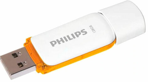 Флеш-диск 128 GB PHILIPS SNOW, разъем USB 2.0, желтый, FM12FD70B/97
