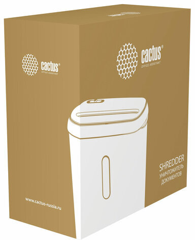 Уничтожитель (шредер) CACTUS CS-SH-A1, 2 уровень секретности, полоски 6 мм, 6 листов, корзина 8 литров, 1992595