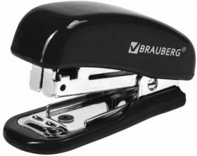 Степлер №10 МИНИ BRAUBERG "Classic", до 12 листов, с антистеплером, черный, 222544