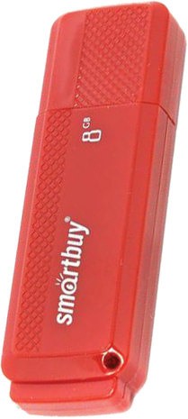 Флеш-диск 8 GB, SMARTBUY Dock, USB 2.0, красный, SB8GBDK-R