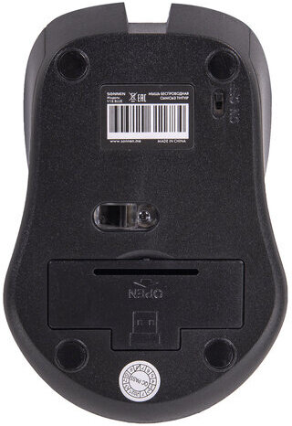 Мышь беспроводная с бесшумным кликом SONNEN V18, USB, 800/1200/1600 dpi, 4 кнопки, синяя, 513515